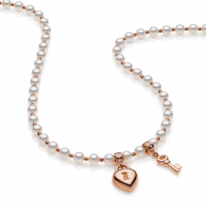 Collana in Argento con perle di cristallo